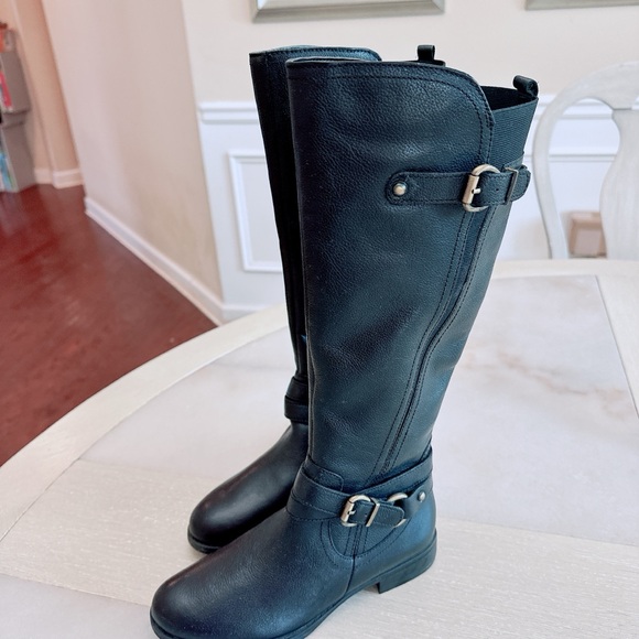 naturalizer black leather knee boots /riding boots /NWOB - Picture 2 of 10
